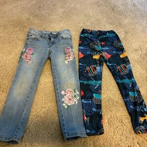 Lot of two pants for girls, size 6x GUC